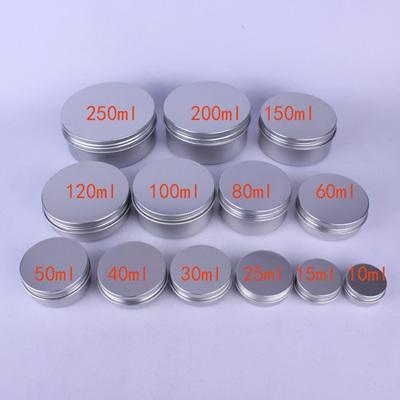 BT2023 2oz 60g Air Tight Custom Empty Round Aluminum Metal Mint Candy Tea Storage Can Screw Lid Tin Box