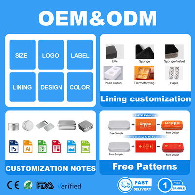 BT10027 Custom Empty Flat Slide Tin Containers Solid Cologne Cosmetics Candy Metal Tins Box Sliding Lid Tin Case Sale for Food